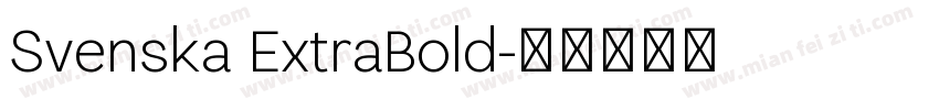 Svenska ExtraBold字体转换
